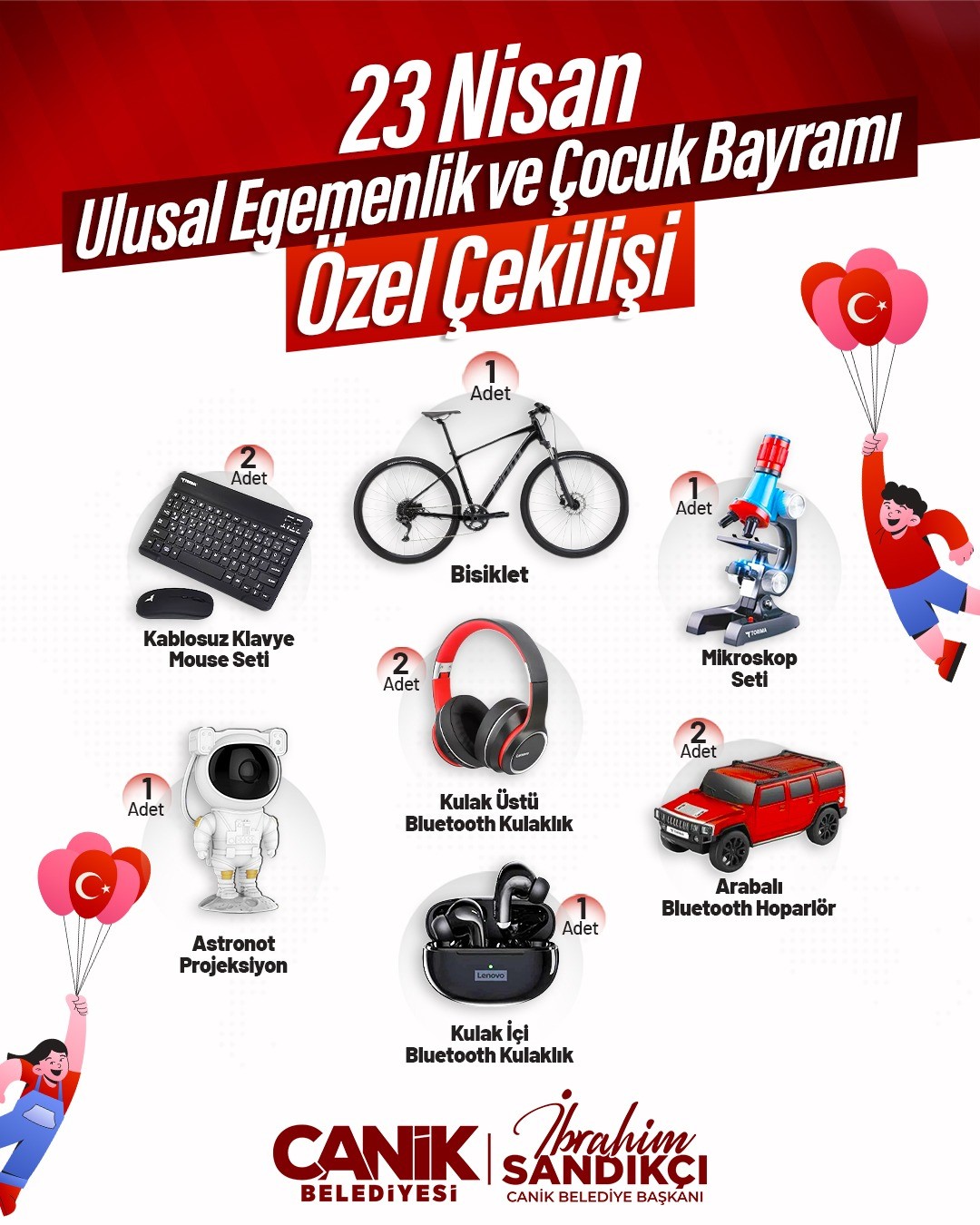 Canik Belediyesinden hediye yağmuru