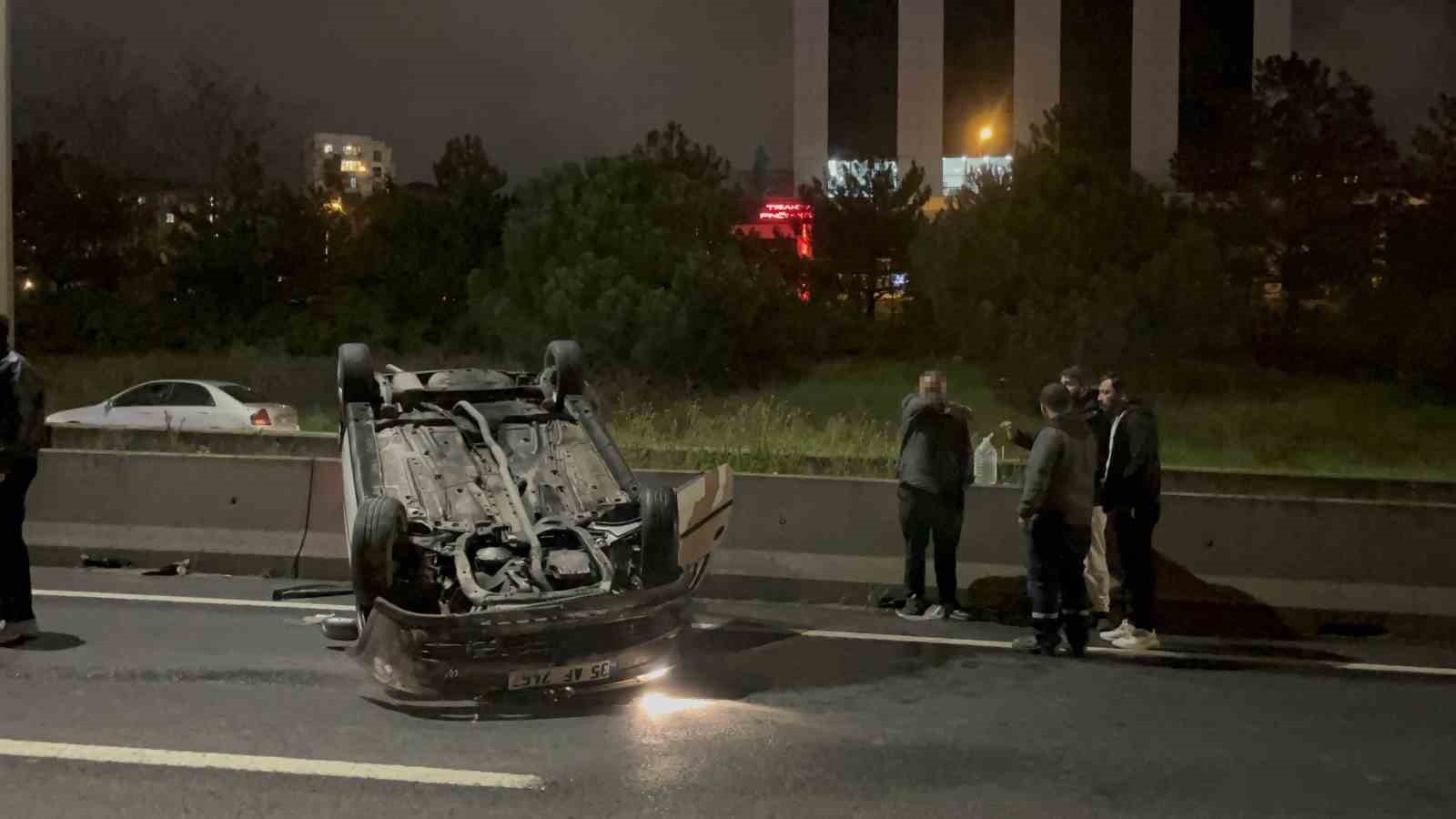 Tekirdağ&rsquo;da otomobil takla attı, s&uuml;r&uuml;c&uuml; alkoll&uuml; &ccedil;ıktı

