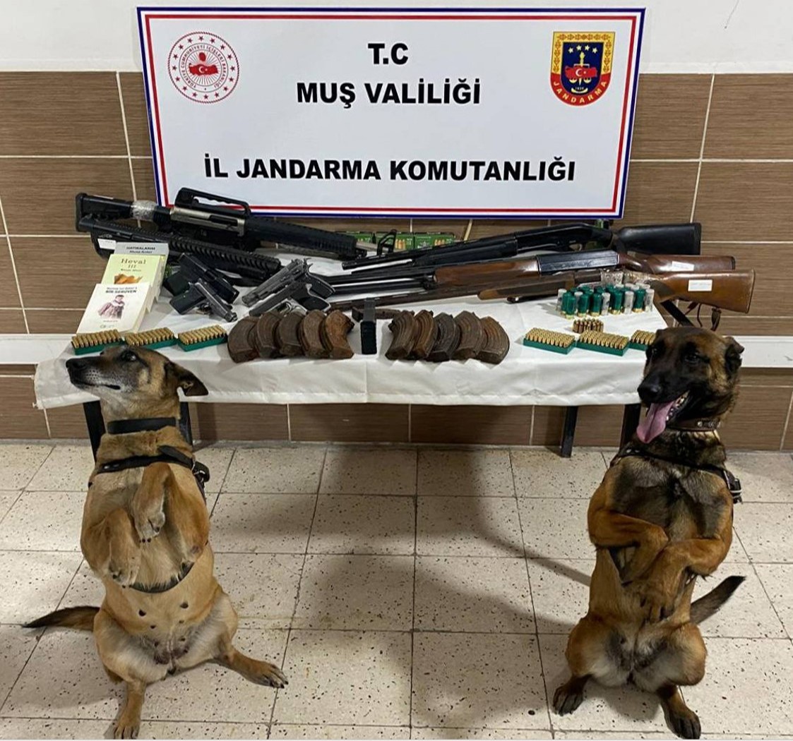 Muş’ta silah ve mühimmat ele geçirildi