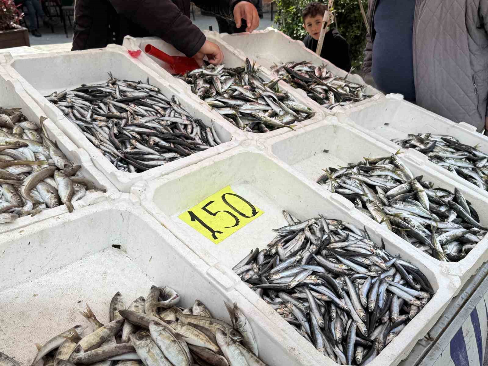 Balık tezgahlarında kıyı balık&ccedil;ılığı mesaisi
