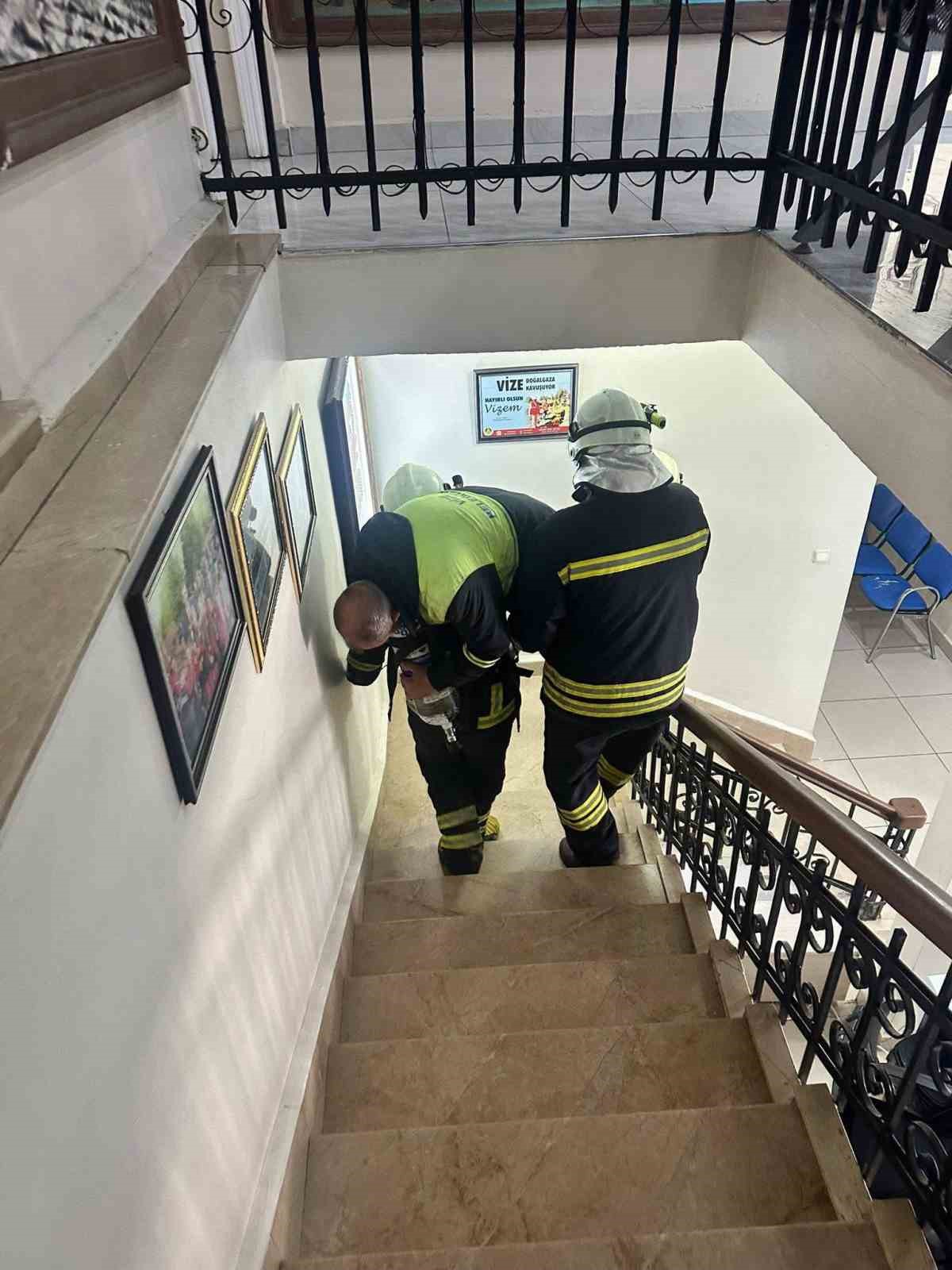 Vize&rsquo;de yangın ve tahliye tatbikatı
