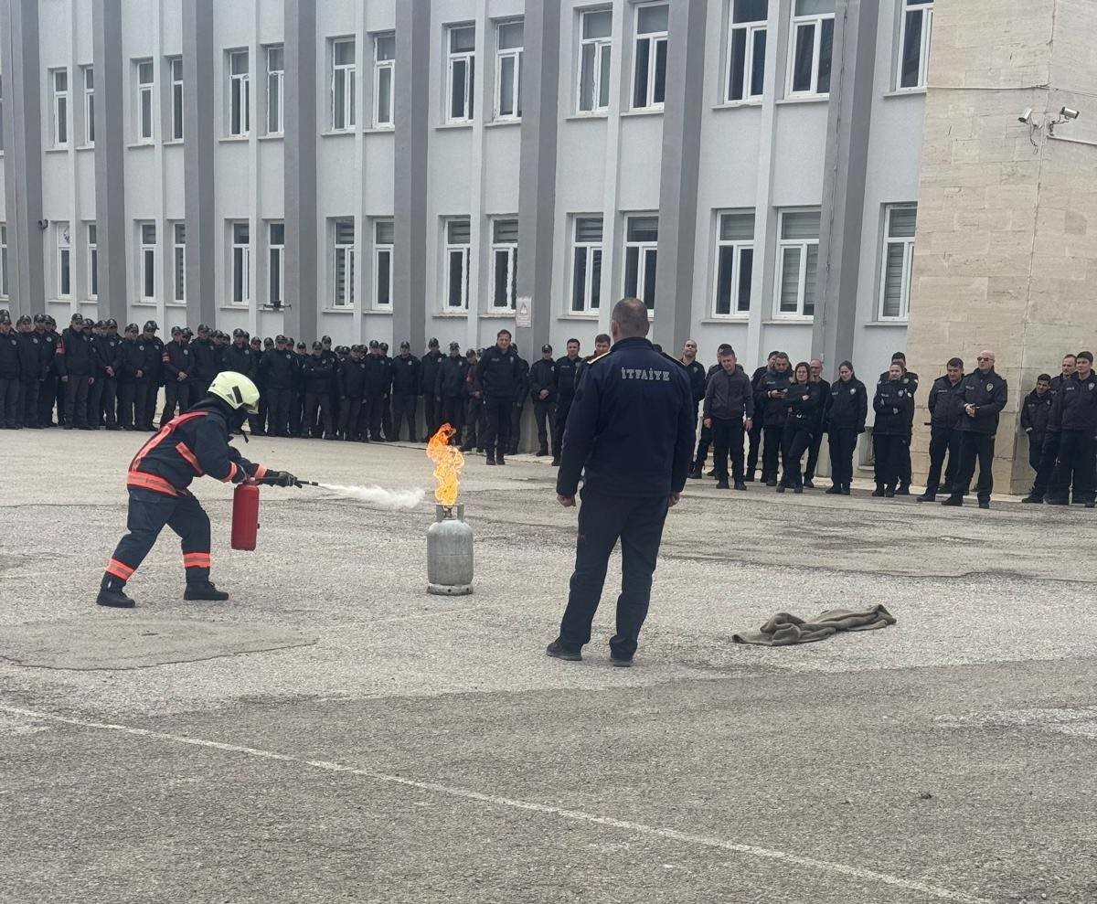Bayburt POMEM’de yangın tatbikatı yapıldı