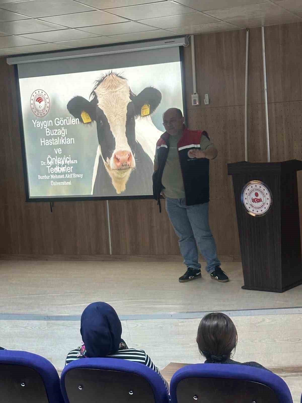 K&ouml;şk&rsquo;te &uuml;reticilere buzağı &ouml;l&uuml;mleri ve &uuml;reme verimliliği eğitimi
