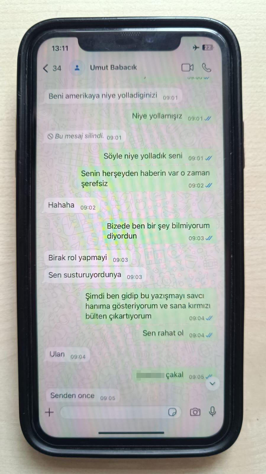 Kırmızı bültenle aranan Umut’un babasıyla mesajlaşmaları ortaya çıktı
