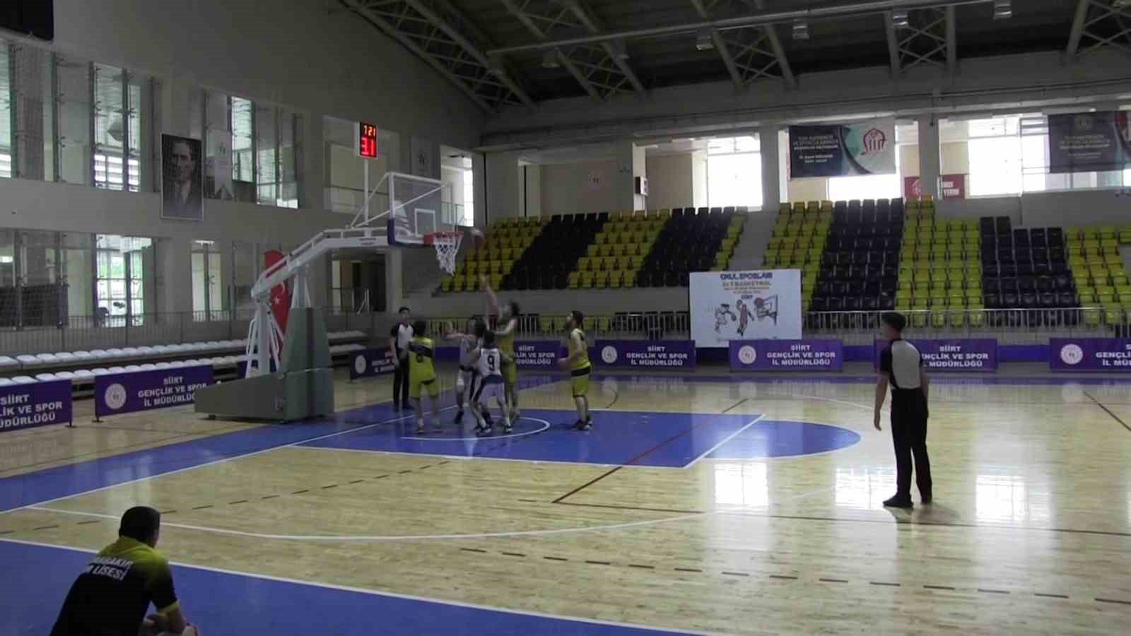 Siirt&rsquo;te okul sporları 3x3 basketbol heyecanı tamamlandı
