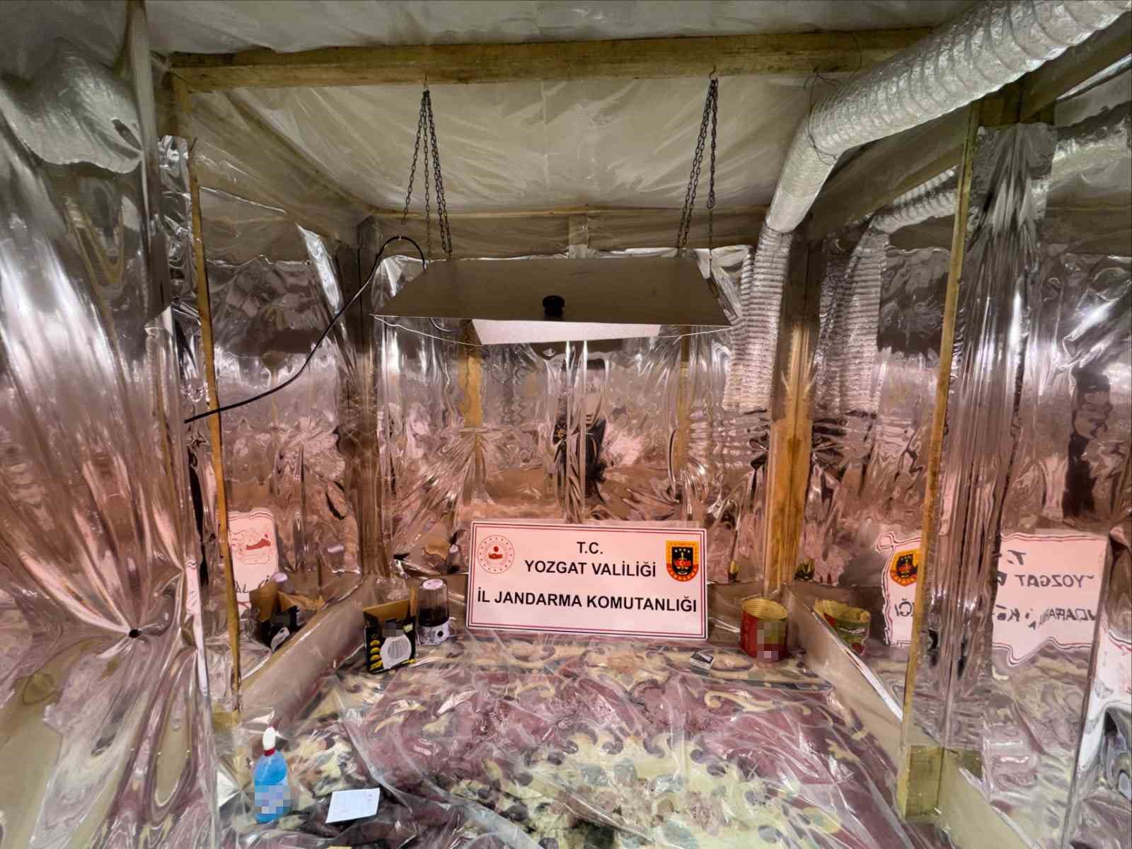 Yozgat&rsquo;ta uyuşturucu yetiştirme d&uuml;zeneği ve uyuşturucu madde ele ge&ccedil;irildi
