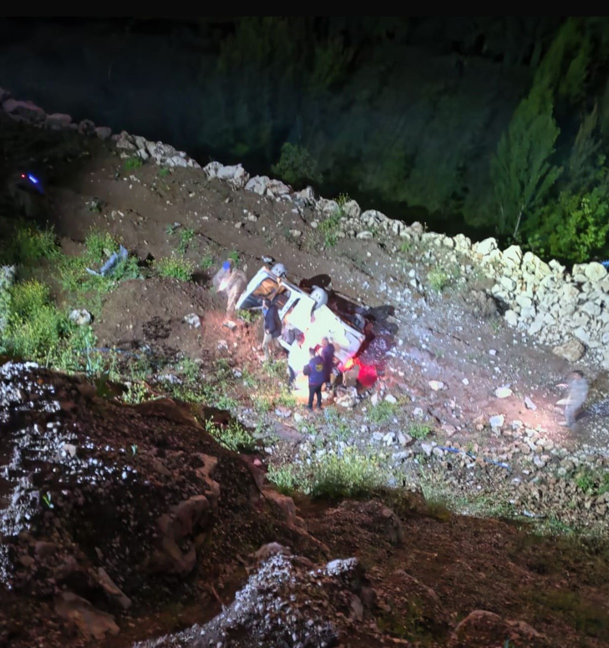 Mardin&rsquo;de u&ccedil;uruma devrilen hafif ticari aracın s&uuml;r&uuml;c&uuml;s&uuml; yaralandı
