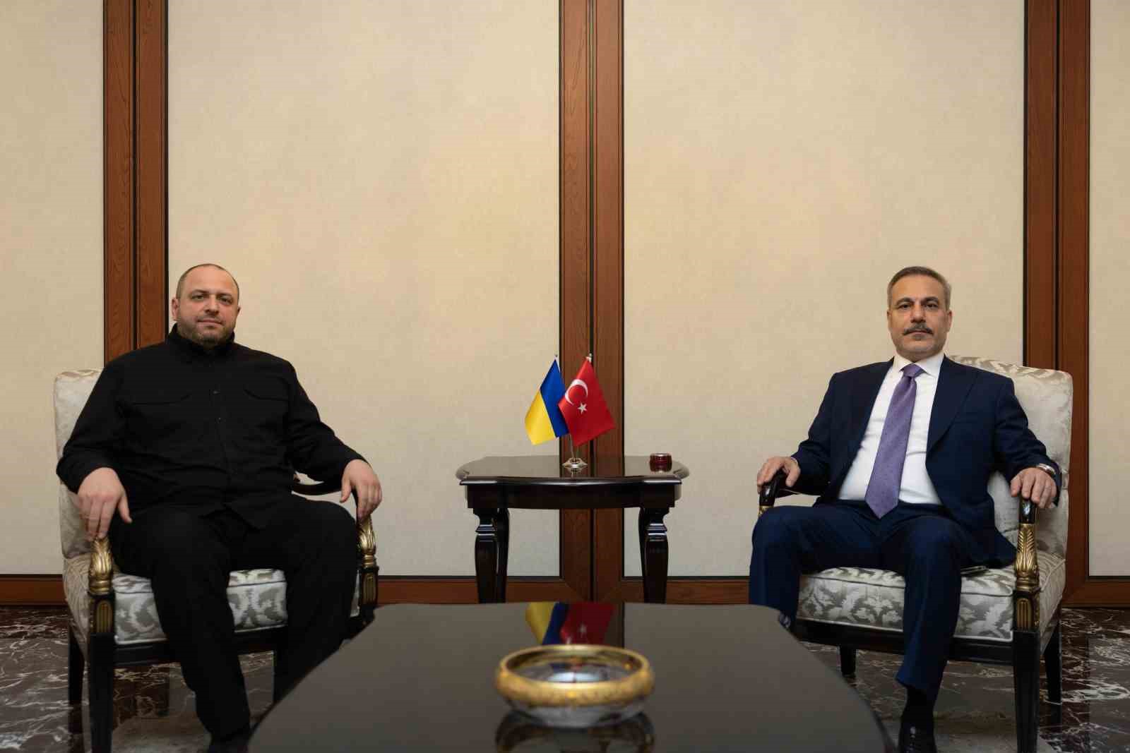 Bakan Fidan, Ukrayna Milli Güvenlik ve Savunma Konseyi Sekreteri Umerov ile görüştü