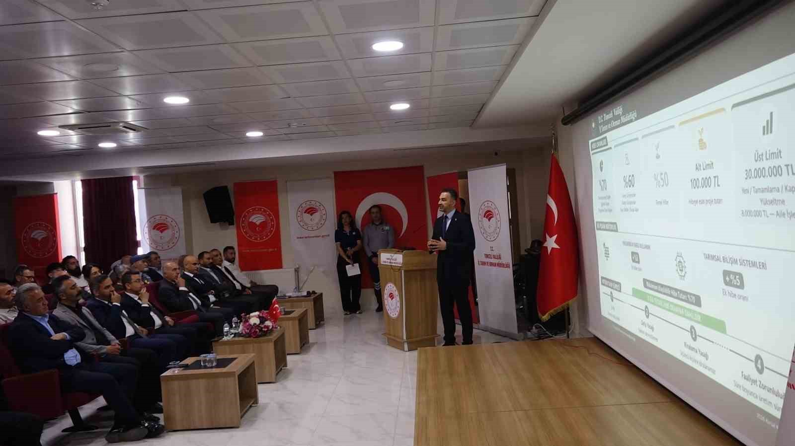 Tunceli&rsquo;de KKYDP destekleri bilgilendirmesi
