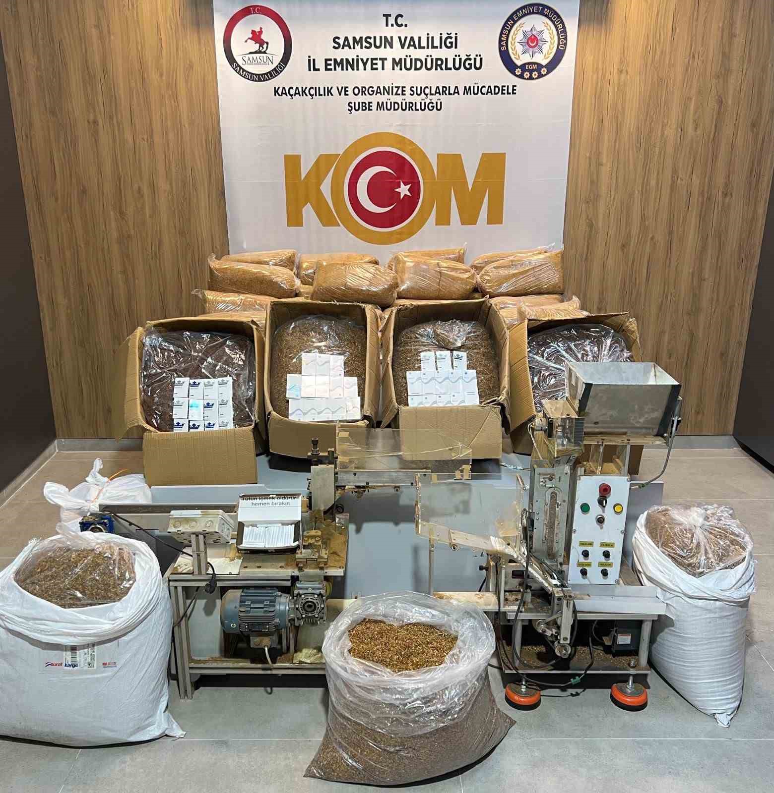 Samsun&rsquo;da ka&ccedil;ak sigara imalathanesine baskın

