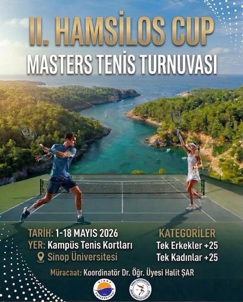 Sinop’ta 2. Hamsilos cup tenis turnuvası başlıyor