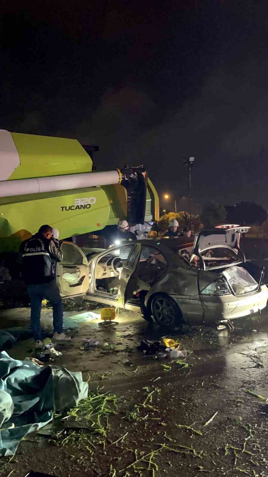 Tekirdağ&rsquo;da taklalar atan otomobilin fuar alanına u&ccedil;tuğu kaza kamerada
