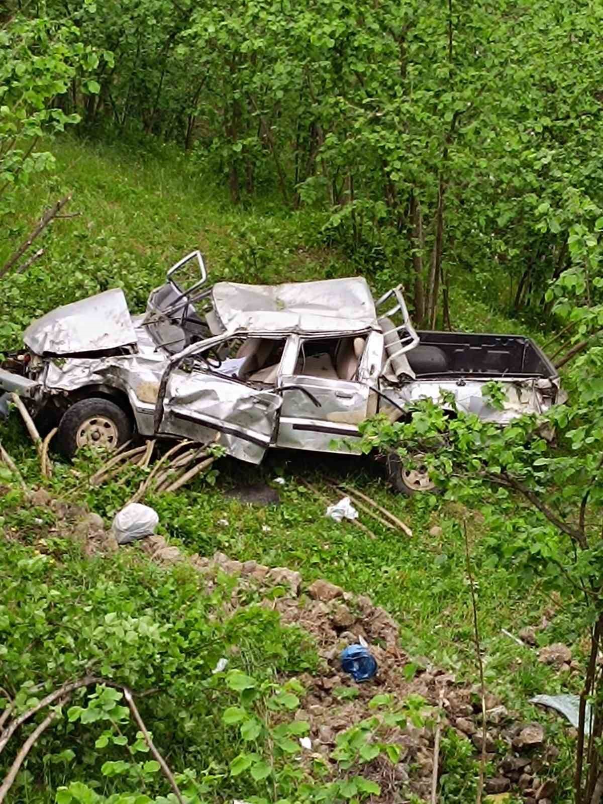 Trabzon&rsquo;da kamyonet fındık bah&ccedil;esine u&ccedil;tu: 1 &ouml;l&uuml;
