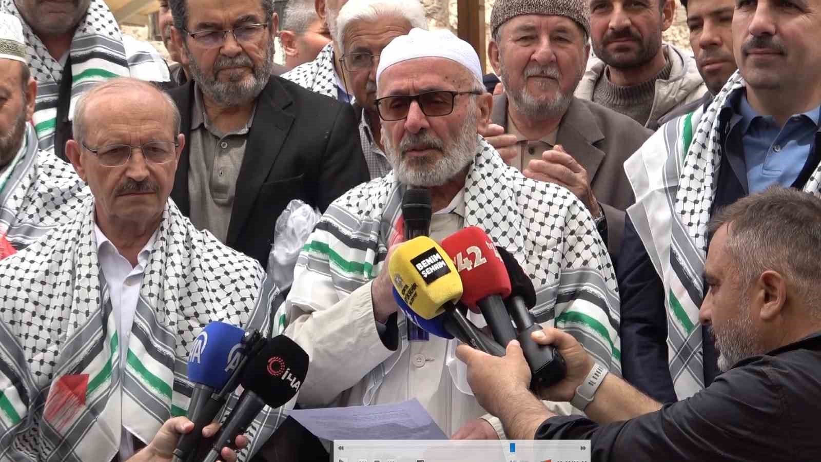 Konya&rsquo;da Sumud Filosu&rsquo;na destek a&ccedil;ıklaması
