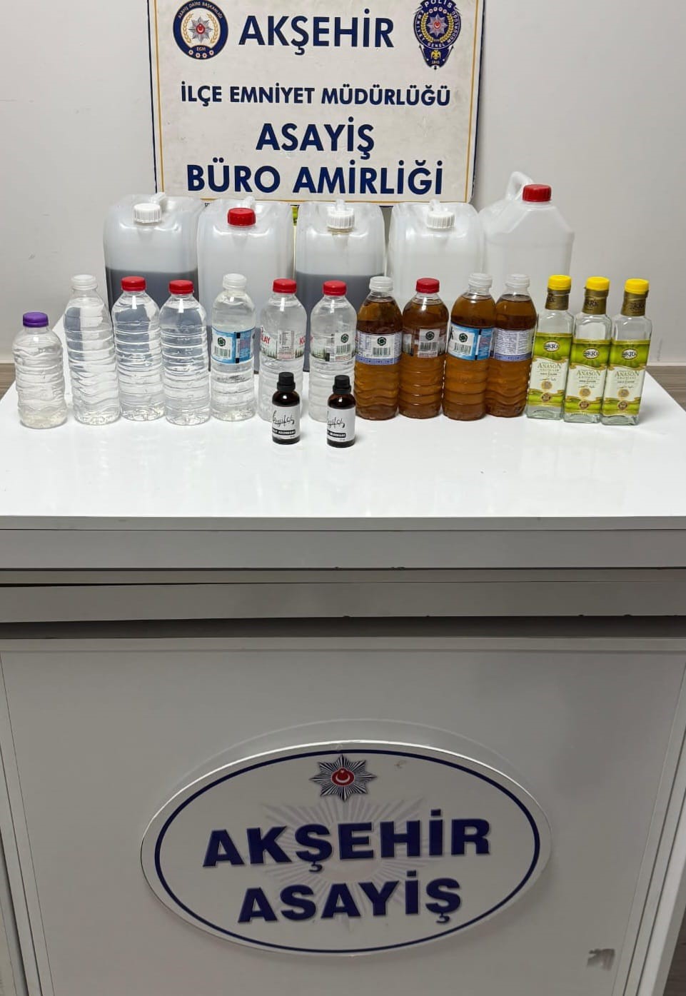 Akşehir’de sahte alkol operasyonu