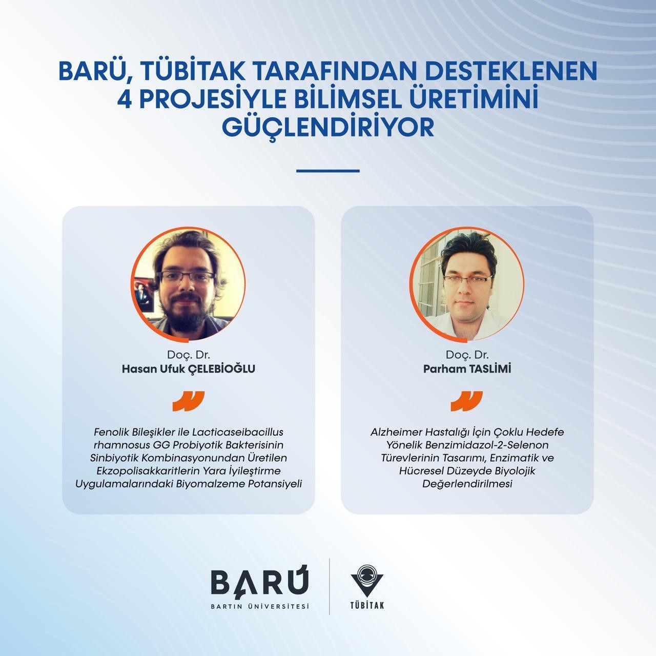 BAR&Uuml;, T&Uuml;BİTAK tarafından desteklenen 4 projesiyle bilimsel &uuml;retimini g&uuml;&ccedil;lendiriyor

