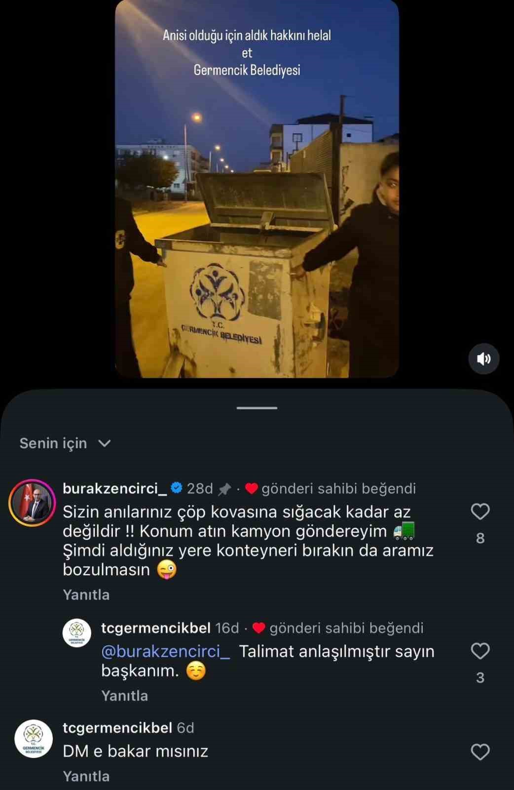Başkan Zencirci’den konteyner mizahı: "Konum atın, kamyon göndereyim"