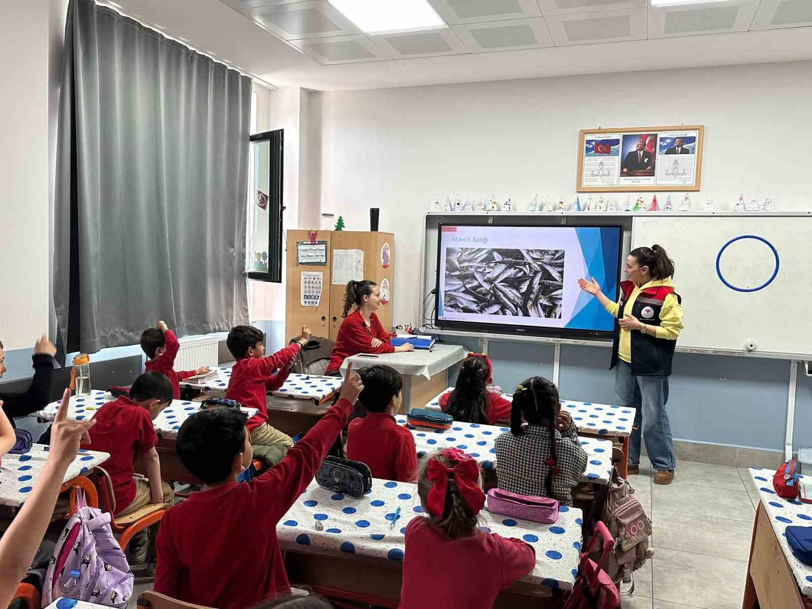 Tekirdağ&rsquo;da &ouml;ğrencilere balık t&uuml;ketimi eğitimi
