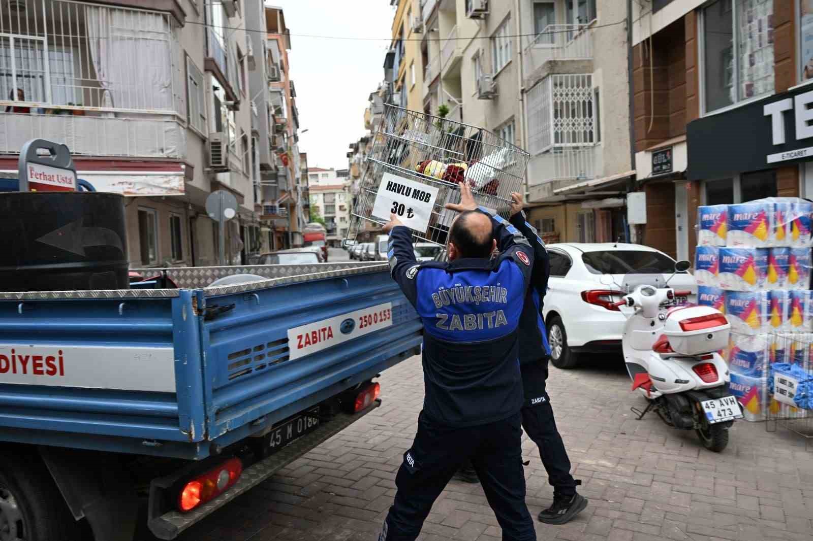 Manisa&rsquo;da kaldırım işgallerine sıkı denetim
