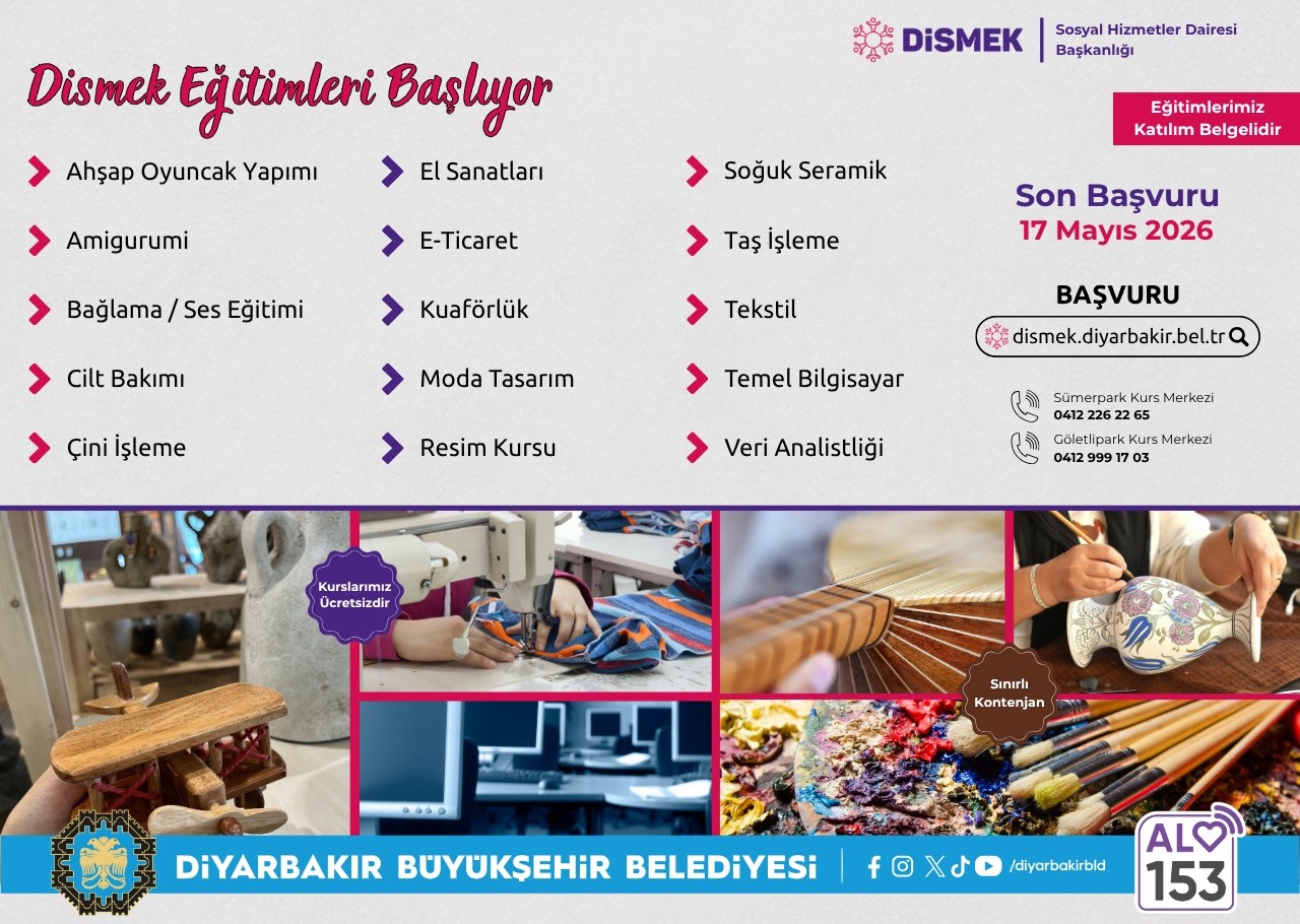 DİSMEK’ten 15 yeni kurs