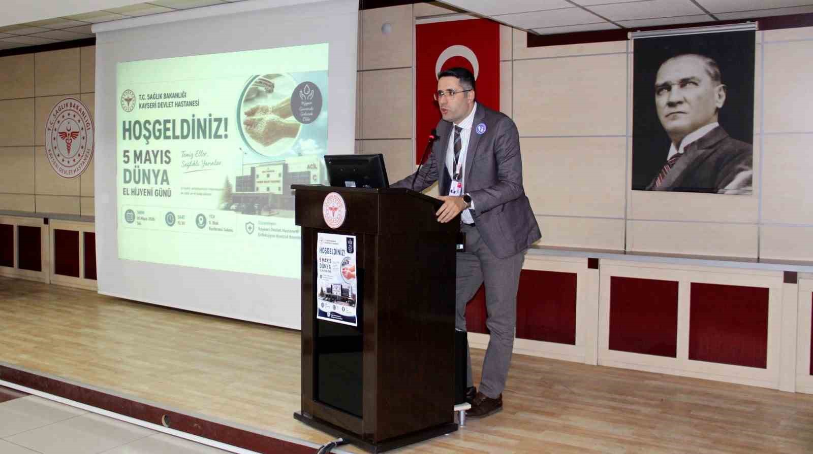 Kayseri Devlet Hastanesi&rsquo;nde &lsquo;el hijyeni&rsquo; eğitimi
