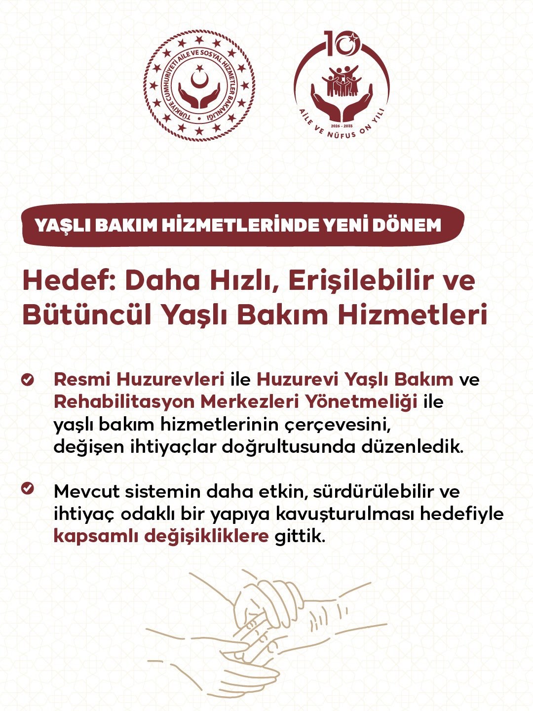 Bakanlıktan huzurevlerine y&ouml;nelik yeni d&uuml;zenleme
