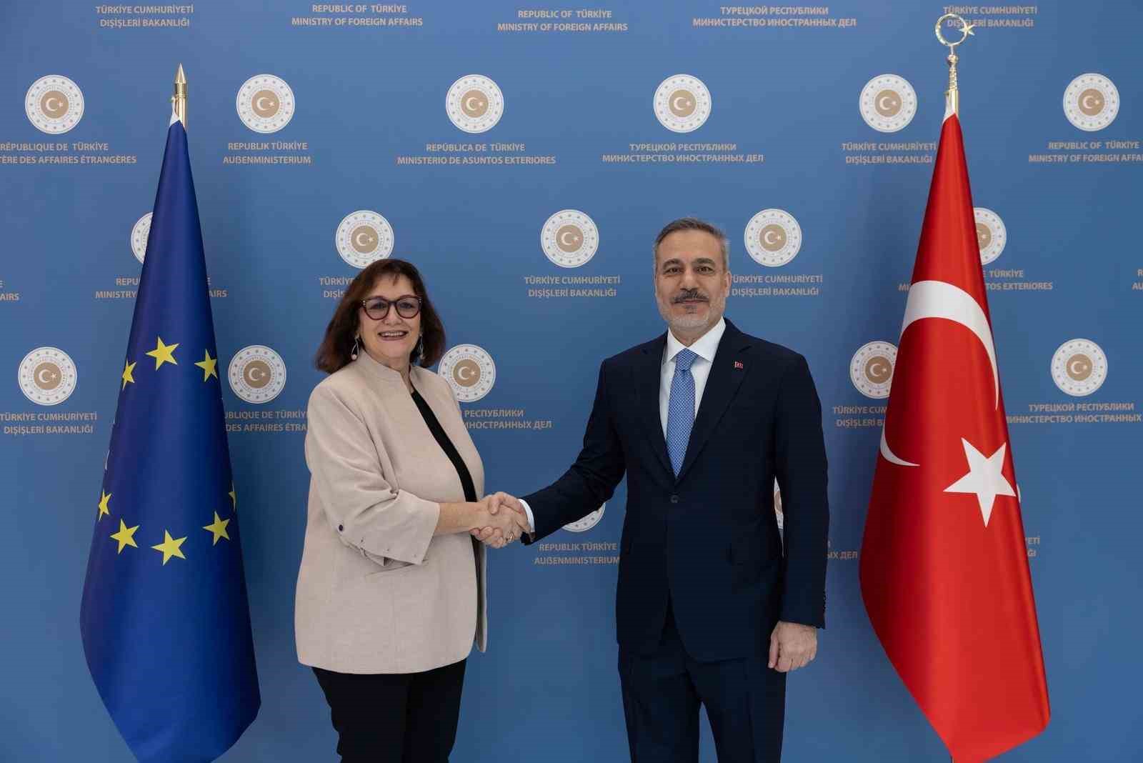 Bakan Fidan, Akdeniz Komiseri Suica ile g&ouml;r&uuml;şt&uuml;
