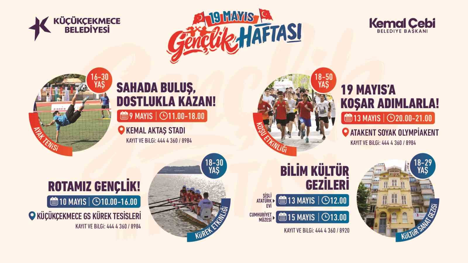 K&uuml;&ccedil;&uuml;k&ccedil;ekmece&rsquo;de 19 Mayıs Gen&ccedil;lik Haftası etkinlikleri başlıyor
