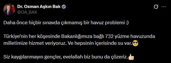Bakan Bak’tan Marmaris Belediyesindeki havuz sorununa tepki