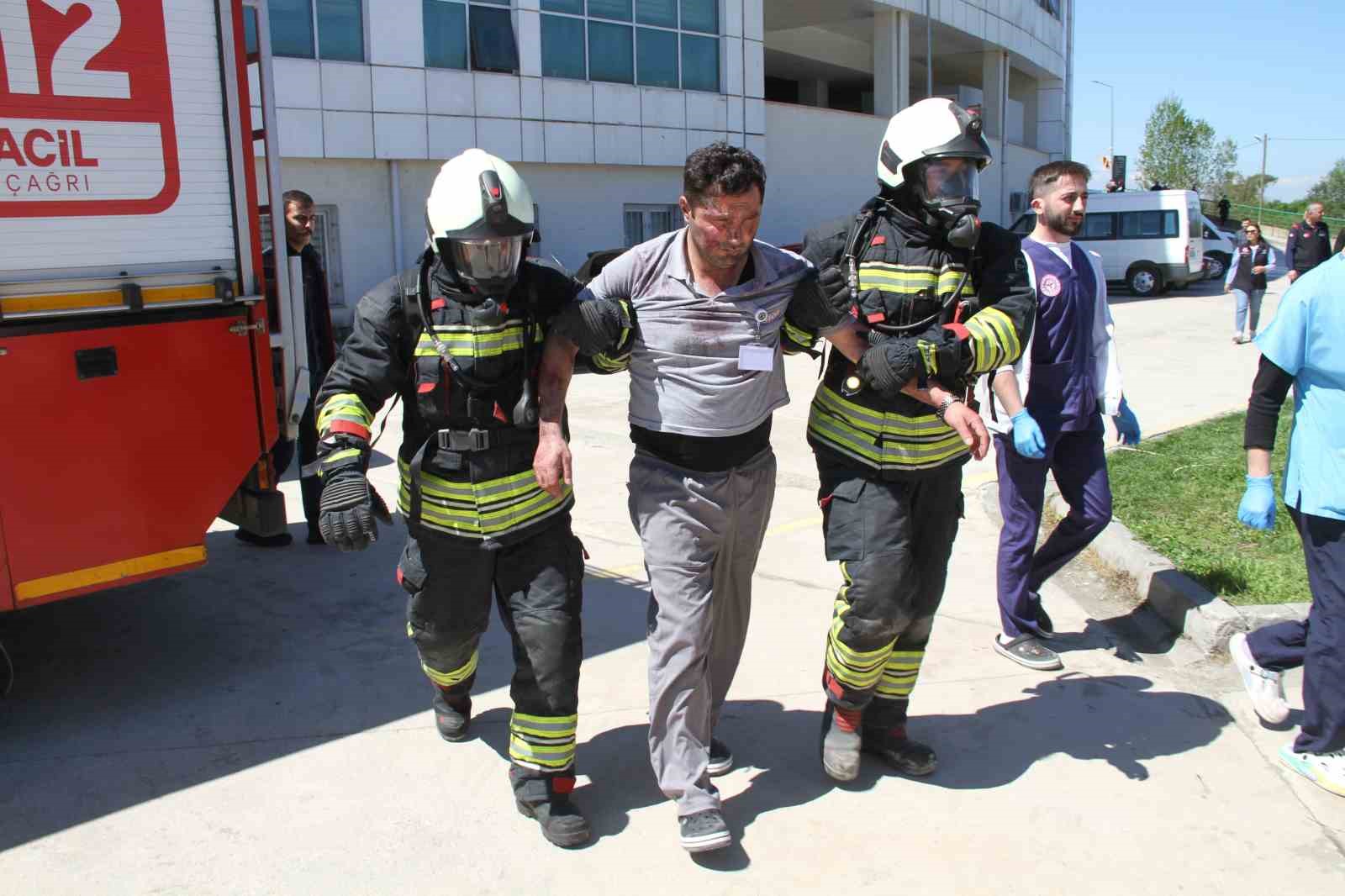 Çarşamba Devlet Hastanesi’nde kapsamlı afet tatbikatı