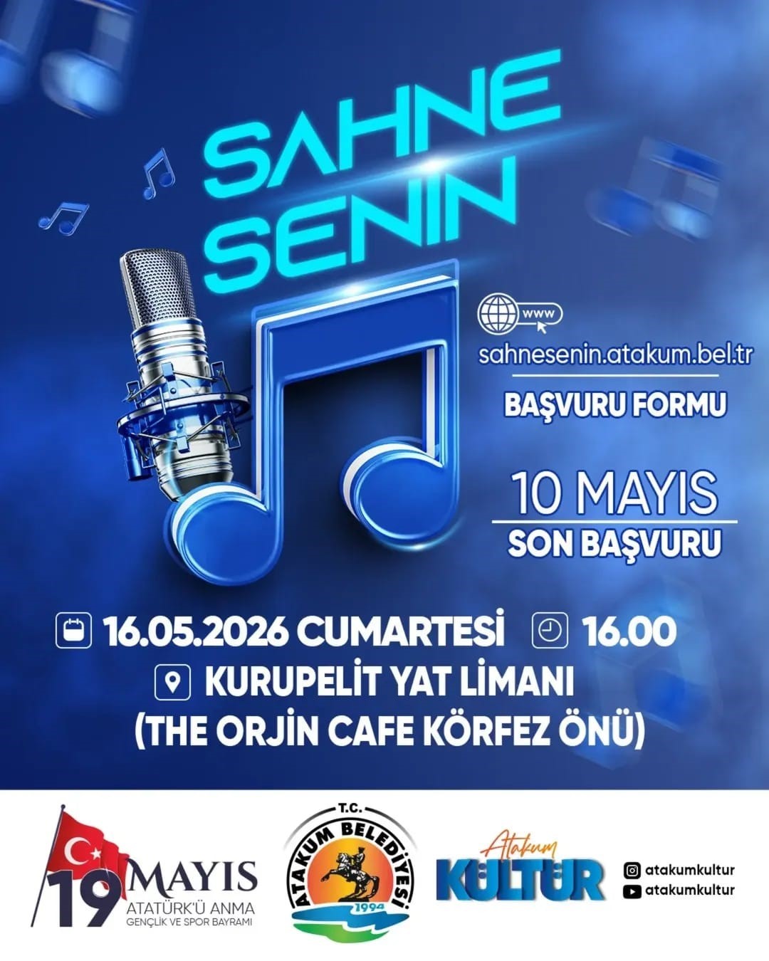 Atakum’da 19 Mayıs’ta sahne gençlerin
