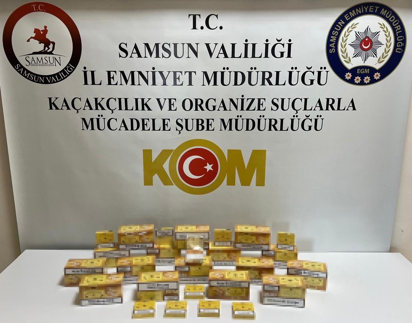 Samsun&rsquo;da 410 bin adet ka&ccedil;ak makaron ele ge&ccedil;irildi
