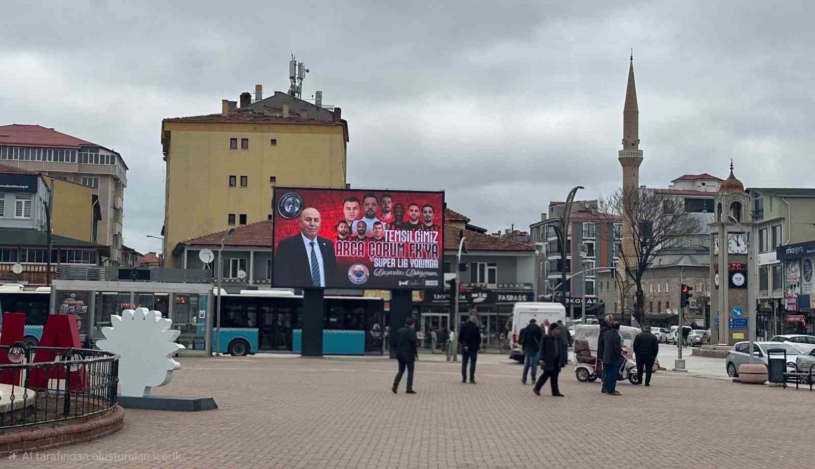 Alaca’da Çorum FK maçı heyecanı dev ekranda yaşanacak