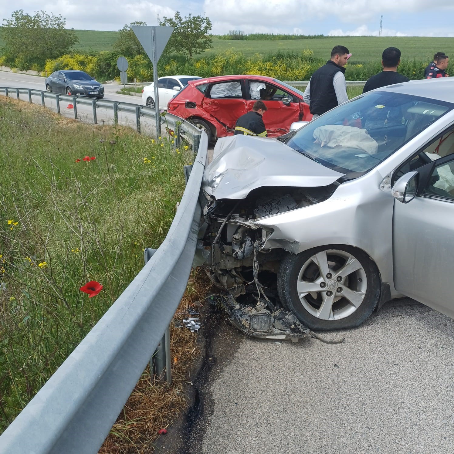 Babaeski’de trafik kazası: 3 yaralı