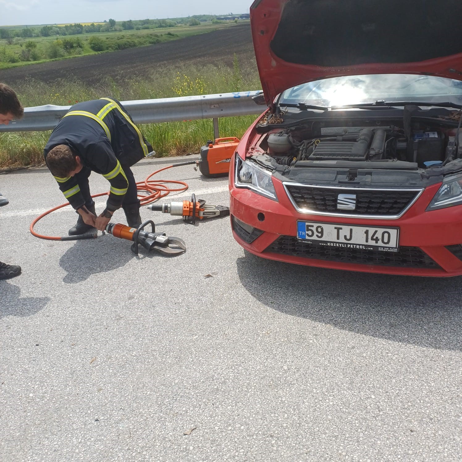 Babaeski&rsquo;de trafik kazası: 3 yaralı
