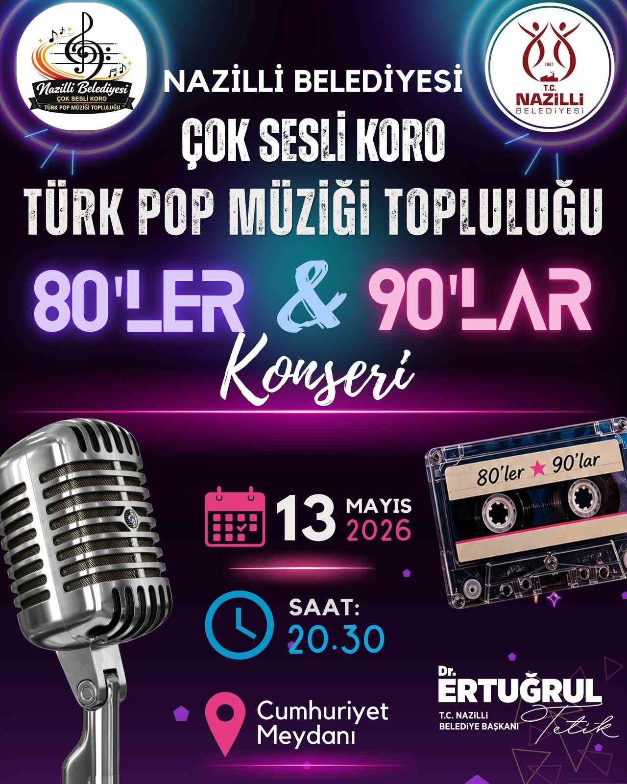 Nazilli Cumhuriyet Meydanı müzik dolu geceye hazırlanıyor