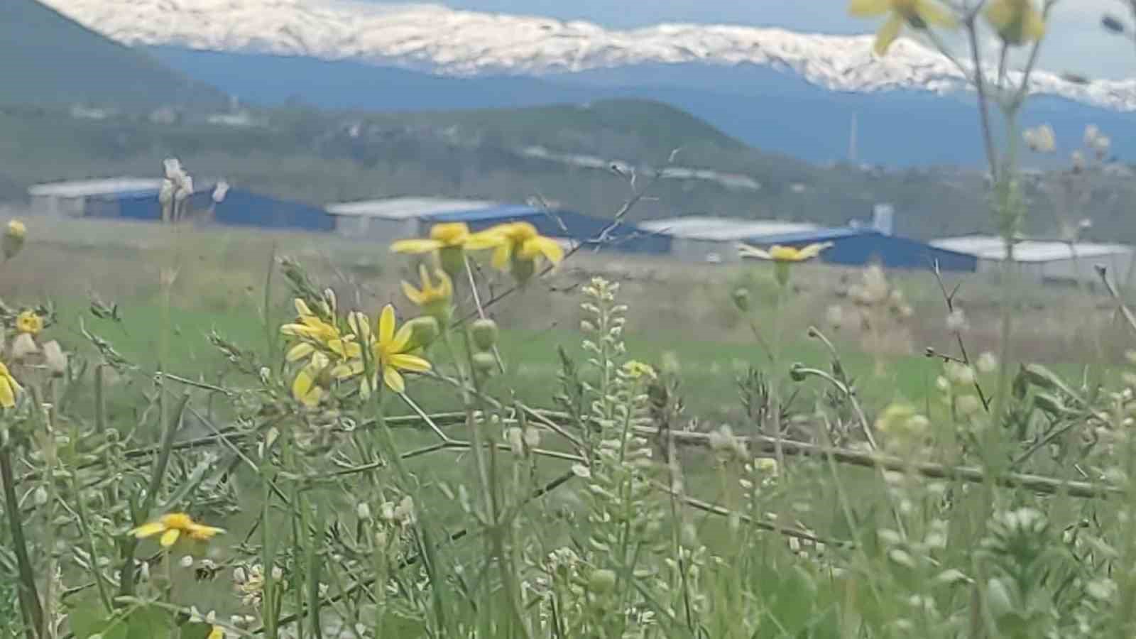 Bing&ouml;l&rsquo;de doğa iki mevsimi aynı karede buluşturdu
