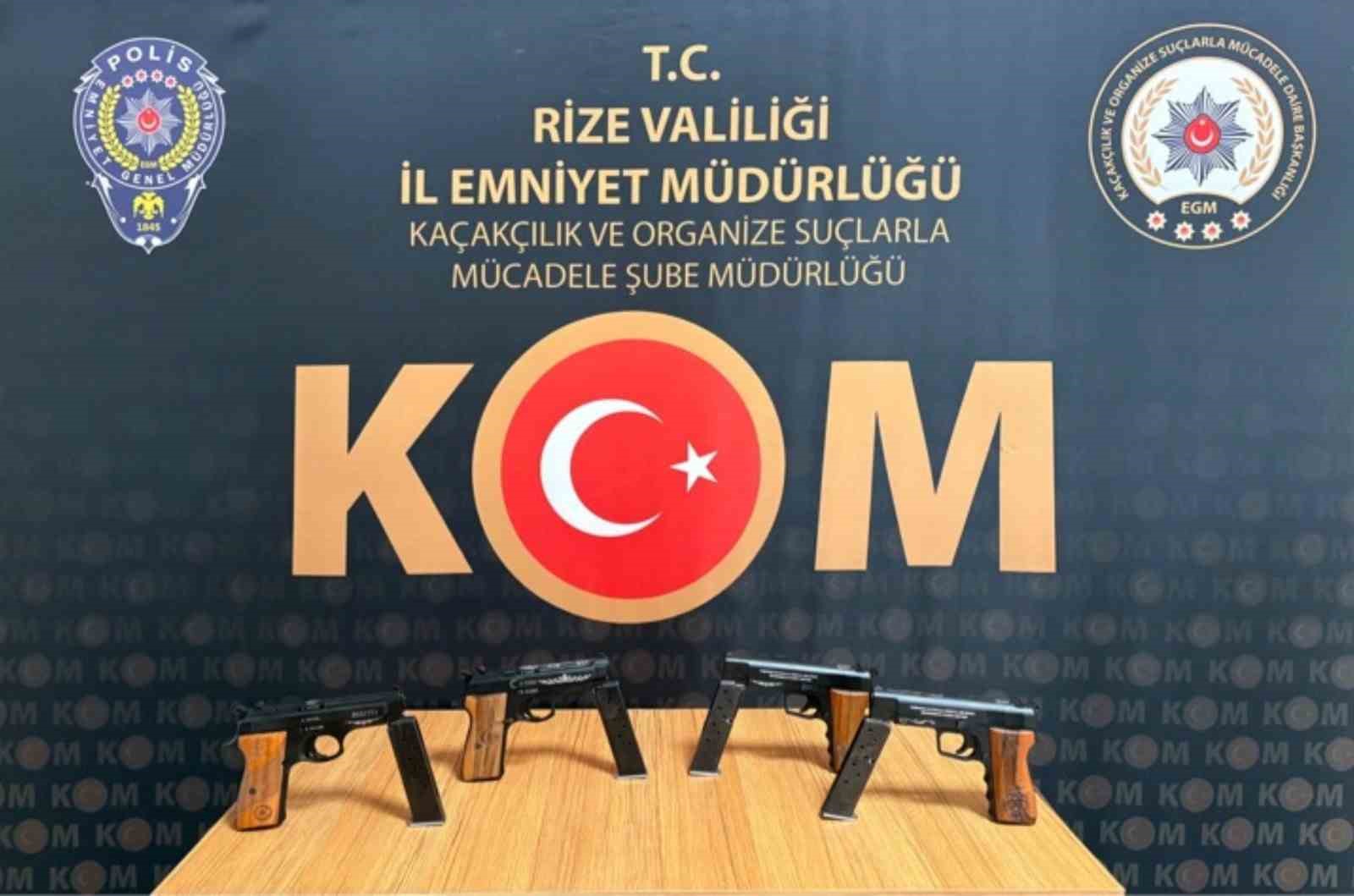 Rize’de kaçak silah operasyonu