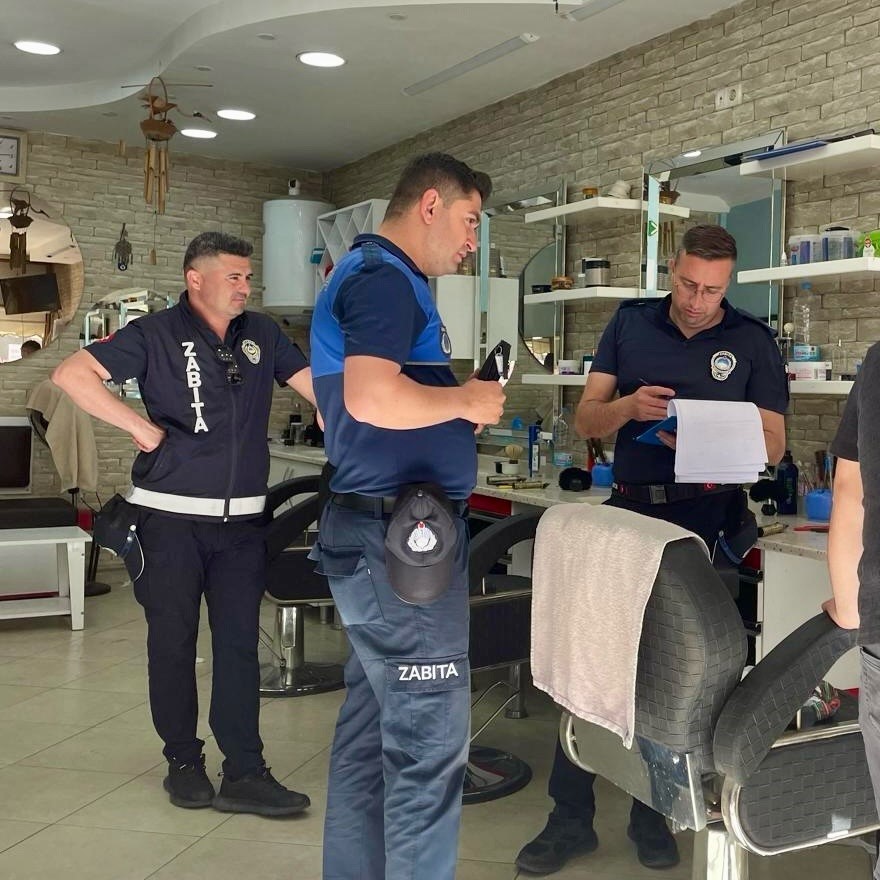 Çine genelinde kuaför ve berber işletmeleri mercek altında