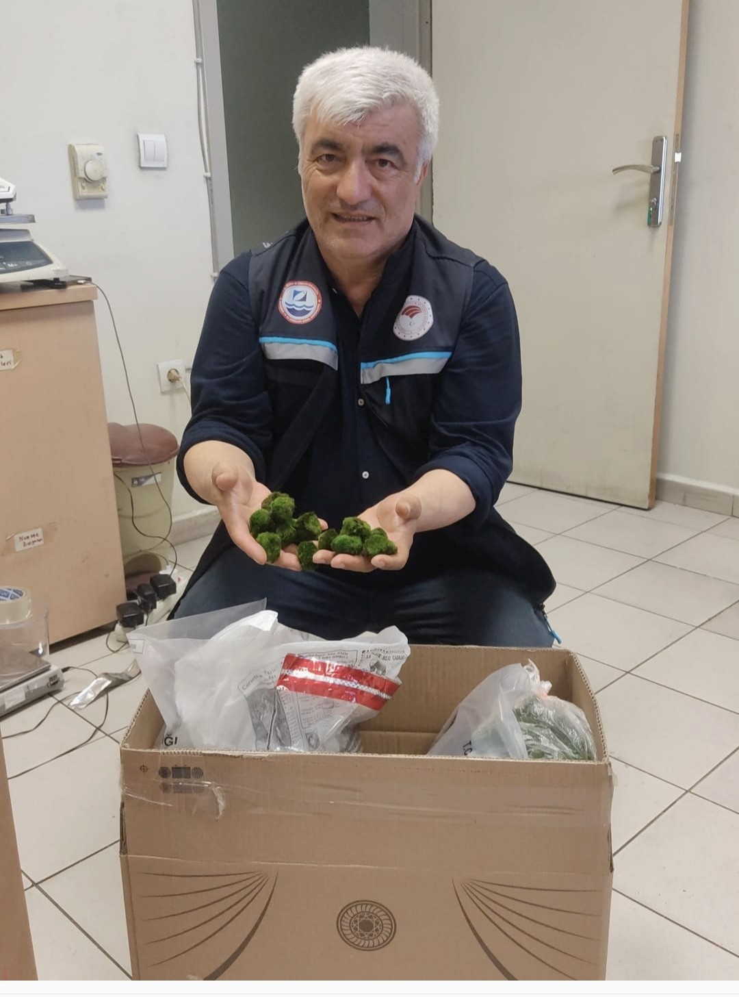 Kapıkule’de yolcu otobüsünde 2 bin adet canlı yeşil alg ele geçirildi