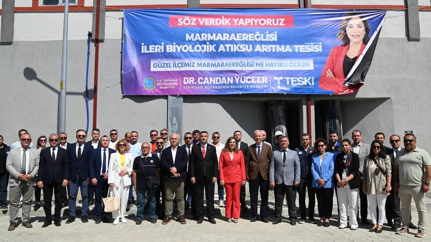 Marmaraereğlisi’nde kapasitesi 6 kata çıkarılan atıksu arıtma tesisi hizmete açıldı
