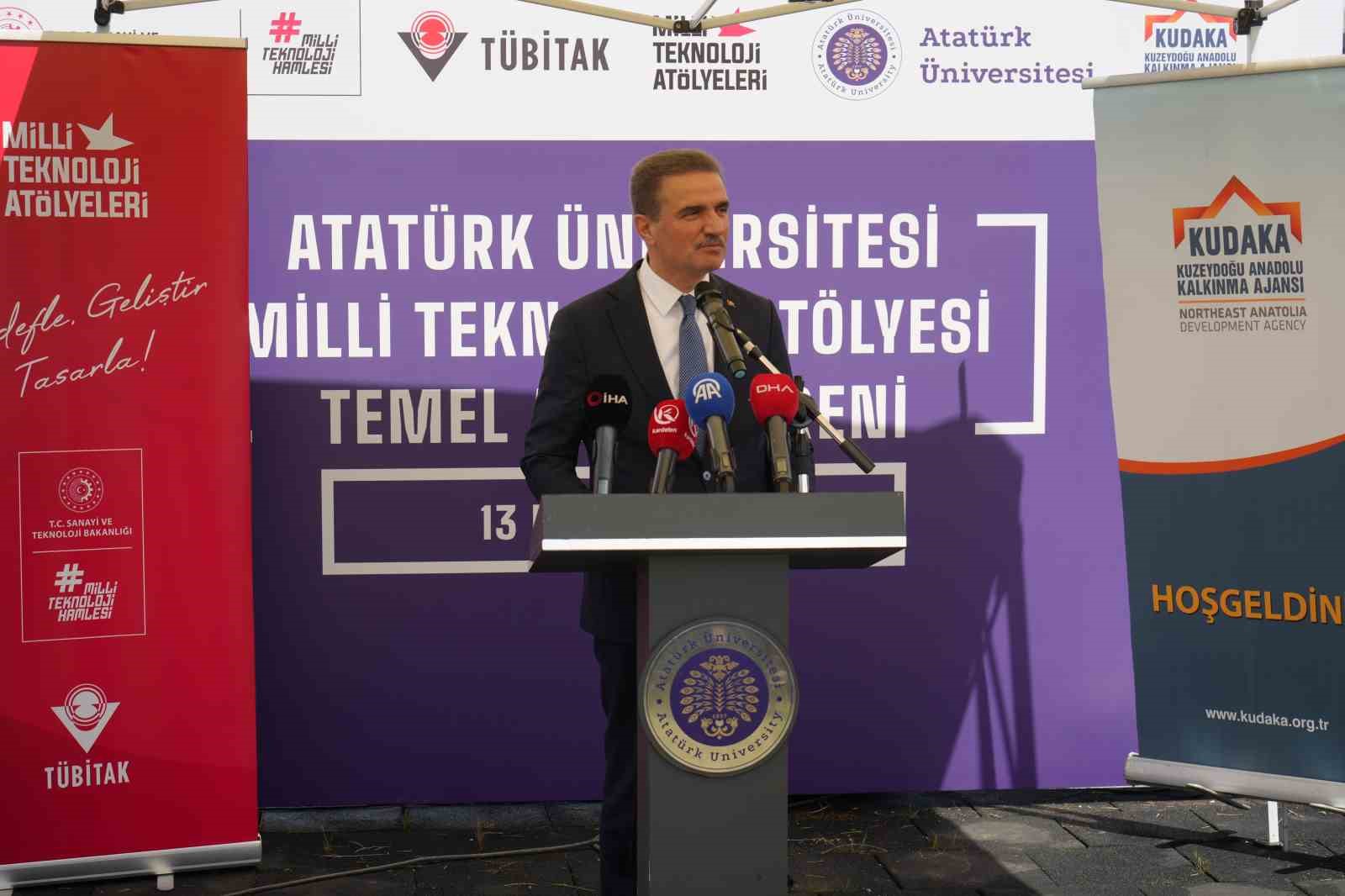 Erzurum&rsquo;da Milli Teknoloji At&ouml;lyesi&rsquo;nin temeli atıldı
