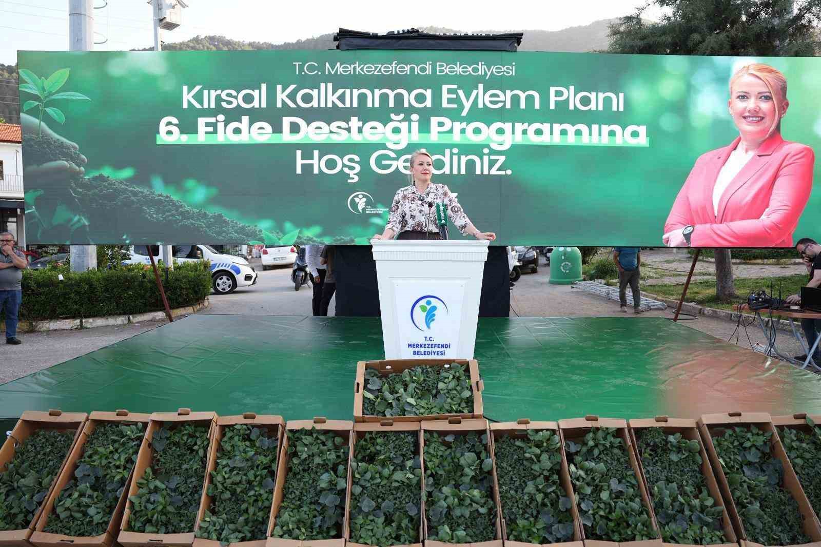 Merkezefendi Belediyesi tarıma destek amacıyla binlerce fideyi &uuml;reticiye dağıtıldı
