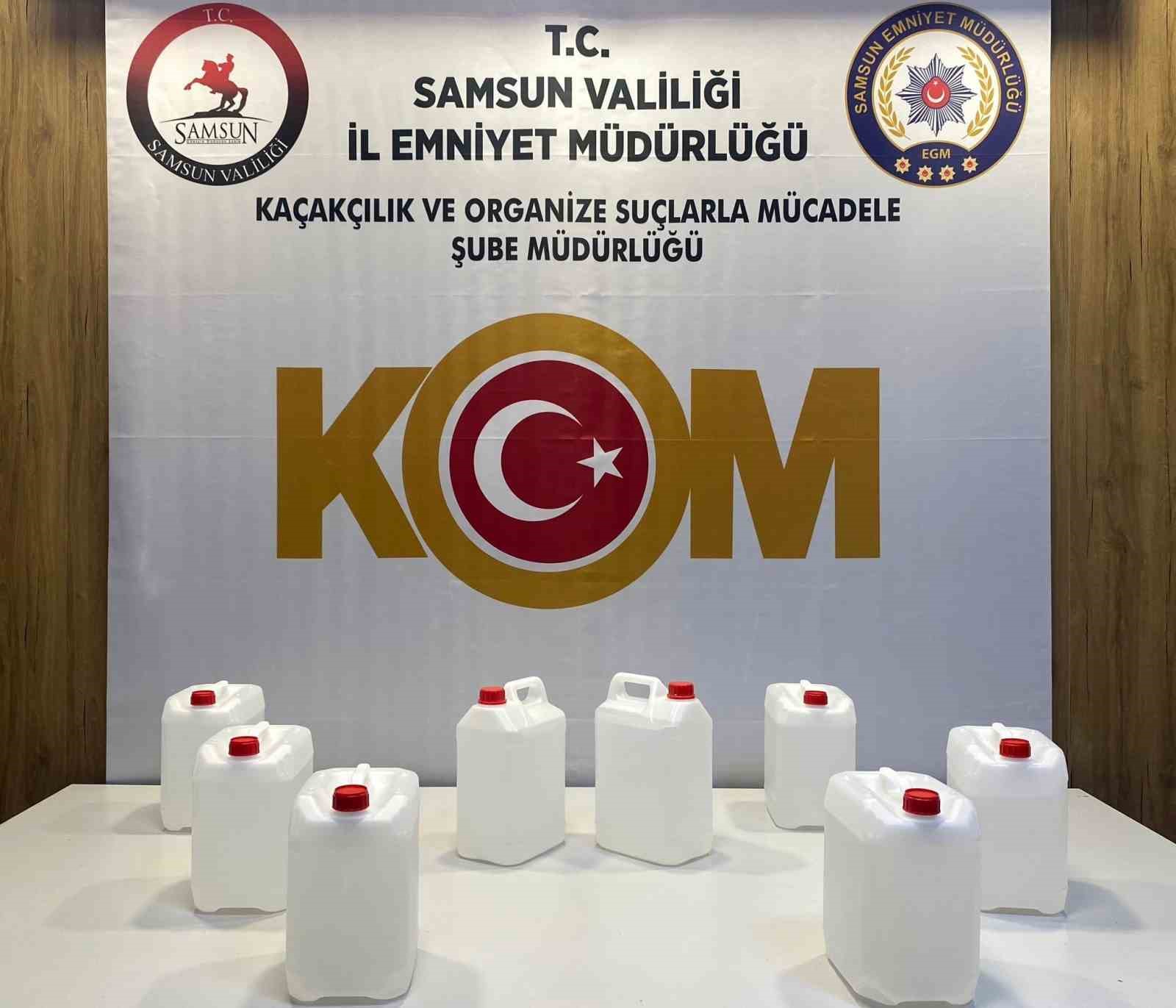 İlkadım’da 40 litre kaçak etil alkol ele geçirildi