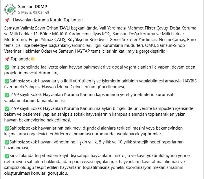 Samsun&rsquo;da hayvan barınağı olmayan il&ccedil;eler
