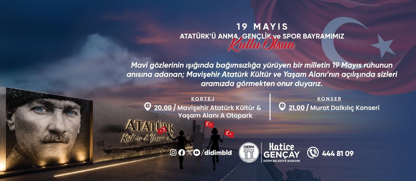 Didim’de 19 Mayıs coşkusu Mavişehir’de yaşanacak
