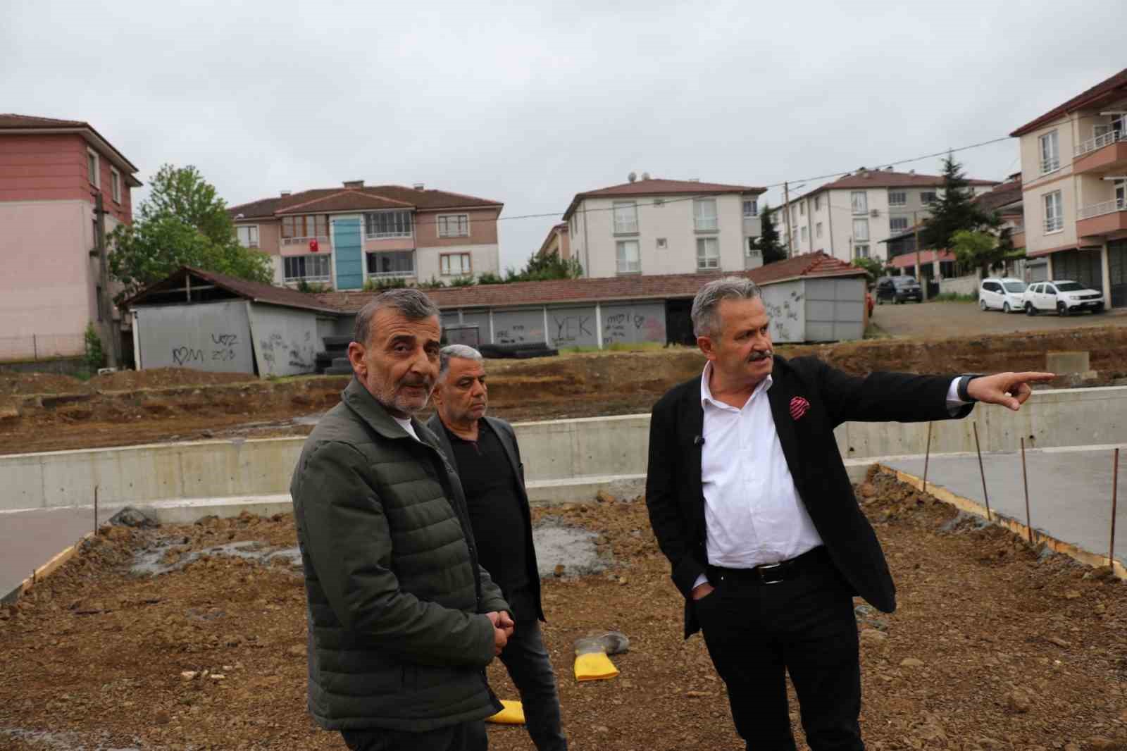 Başkan Koloğlu dere ıslah çalışmaları yerinde incelendi