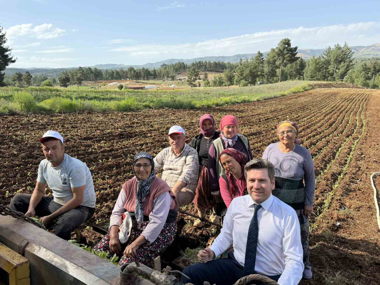 Tavas ve Beyağa&ccedil; Belediye Başkanları birlikte t&uuml;t&uuml;n dikti

