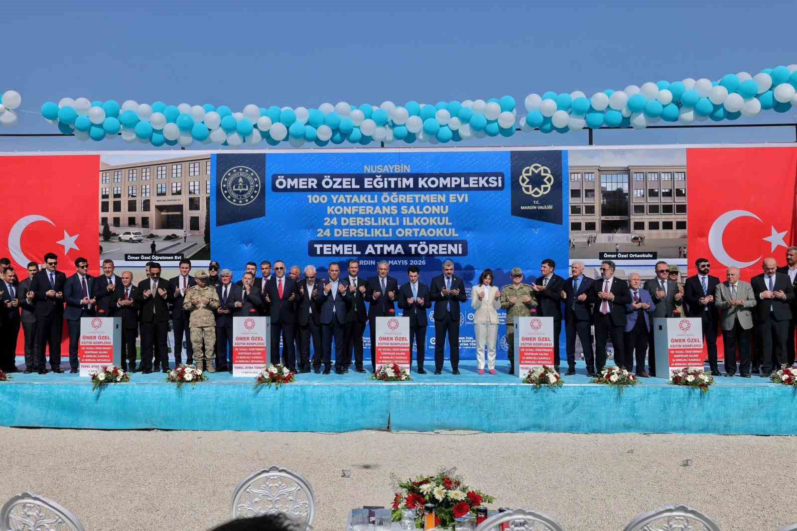 Nusaybin&rsquo;de 100 yataklı &ouml;ğretmenevi ve 24 derslikli kompleksi temeli atıldı
