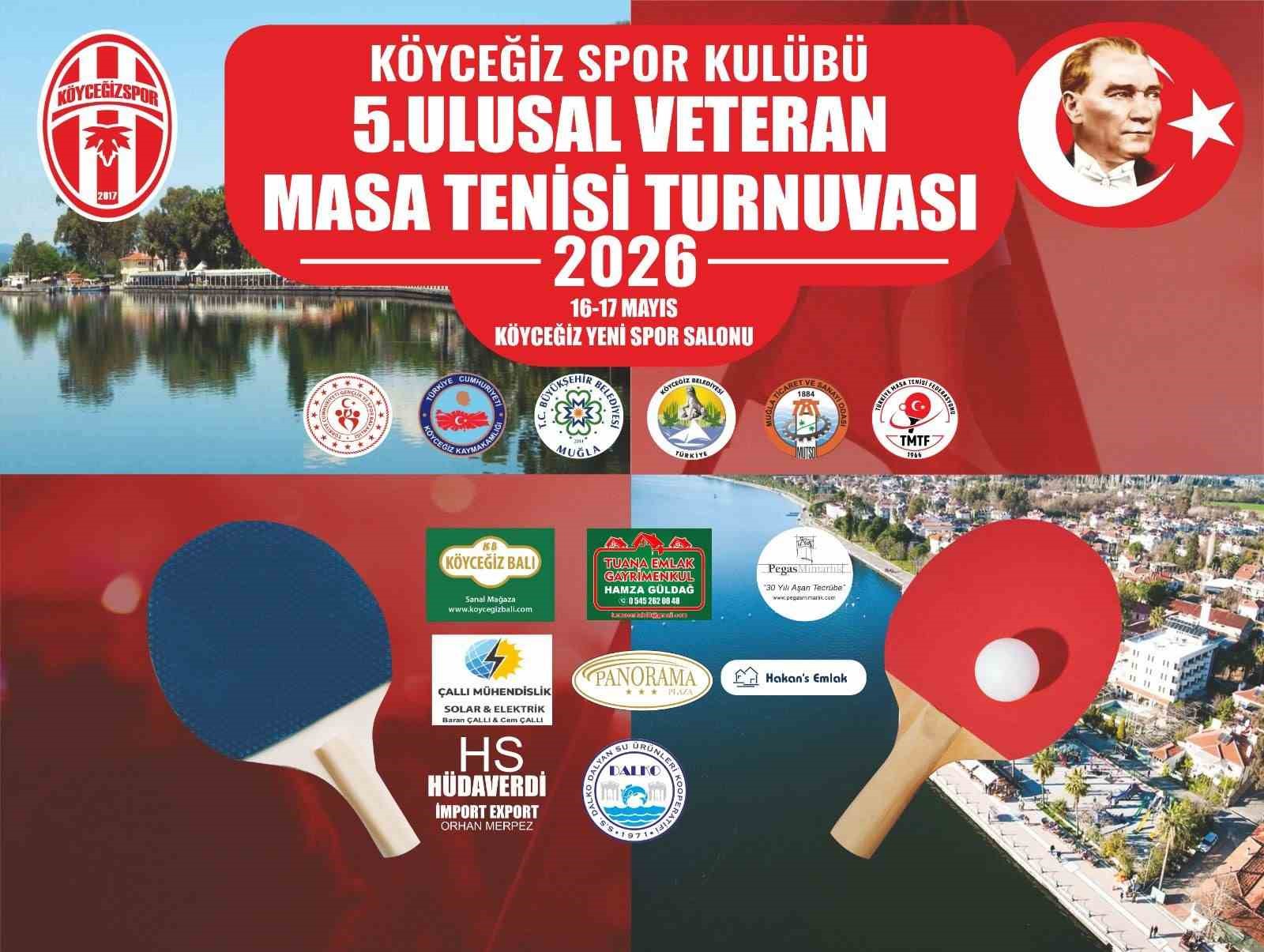Köyceğiz’de 5. Ulusal Veteran Masa Tenisi Turnuvası düzenlendi